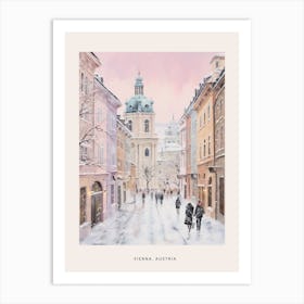Dreamy Winter Painting Poster Vienna Austria 4 Art Print