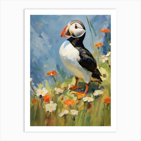 Bird Painting Puffin 3 Art Print