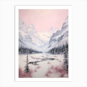 Dreamy Winter Painting Banff National Park Canada 2 Art Print