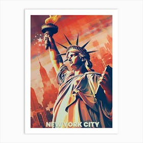 Statue Of Liberty New York City Travel Art Print