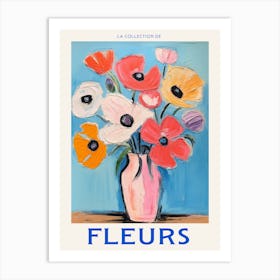 French Flower Poster Anemone Art Print