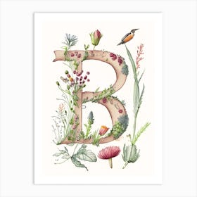 B  Letter, Alphabet Quentin Blake Illustration 4 Art Print