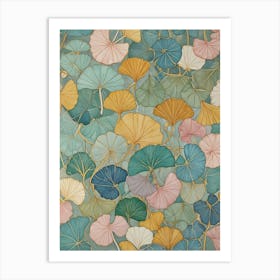 Ginkgo Leaves Art Print