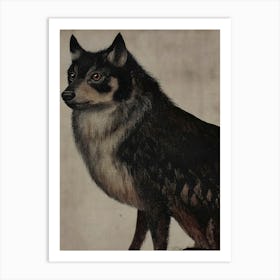 Dark Gothic Wolf Art Print