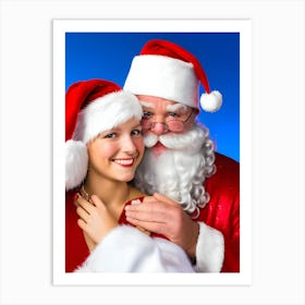 Santa Claus With A Woman~Reimagined Art Print