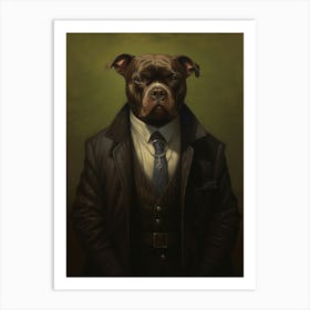 Gangster Dog Staffordshire Bull Terrier 2 Art Print