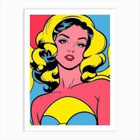 Retro Look Pop Girl Art Print