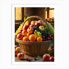 Basket Of Fruit Art Print