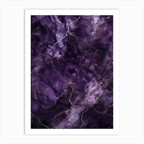 Purple Marble 5 Art Print