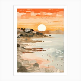 Balmoral Beach Australia At Sunset Golden Tones 1 Art Print