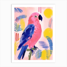 Playful Illustration Of Parrot For Kids Room 4 Art Print