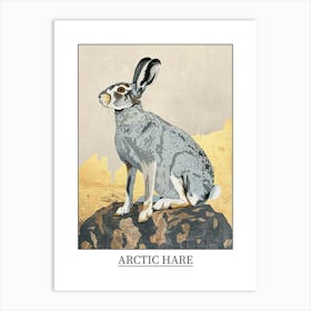 Arctic Hare Precisionist Illustration 3 Poster Art Print