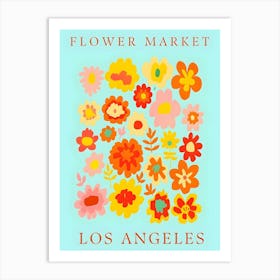 Flower Market Los Angeles Art Print