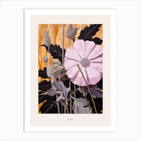 Flower Illustration Lilac 3 Poster Art Print