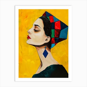 Woman In A Hat 100 Art Print