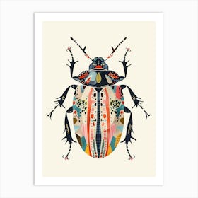 Colourful Insect Illustration Flea Beetle 5 Art Print
