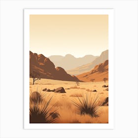 Larapinta Trail Australia 3 Hiking Trail Landscape Art Print