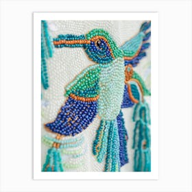 Beaded Hummingbird Art Print