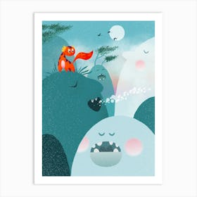 Mountain Creatures Art Print