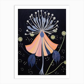 Agapanthus 3 Hilma Af Klint Inspired Flower Illustration Art Print