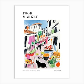 The Food Market In Vienna 1 Illustration Poster Art Print