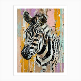 Kitsch Zebra Collage 3 Art Print