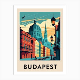 Budapest Vintage Travel Poster Art Print