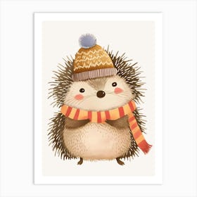 Cute Hedgehog Kids and Nursery Art Print