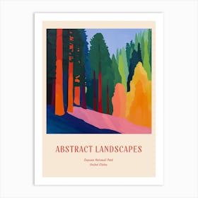 Colourful Abstract Sequoia National Park Usa 2 Poster Art Print