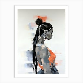 Tribal Aurora, Boho Art Style Art Print