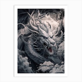 Dragon Close Up Traditional Chinese Style 5 Art Print