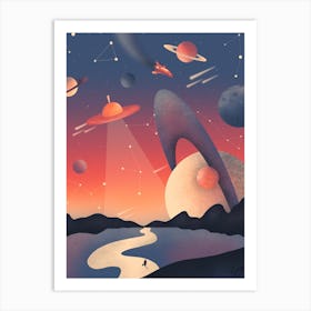 Journey With Space Art Print