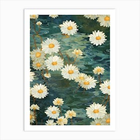 Daisies In Water Art Print