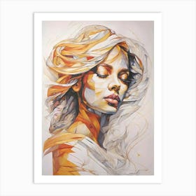 Woman'S Face Art Print