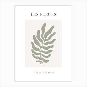 Cream & Sage Les Fleurs Art Print