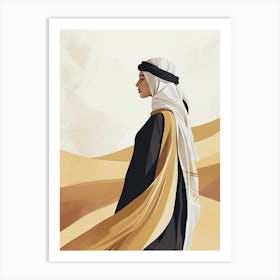 Arabic Woman In The Desert Art Print