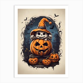 Halloween Pumpkins 4 Art Print