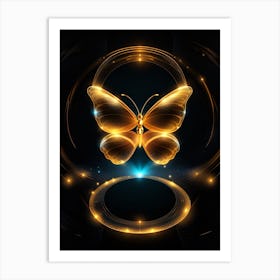 Golden Butterfly 36 Art Print