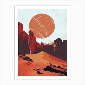 Middle East Desert Landscape Art Print