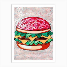 Mosaic Burger 1 Art Print