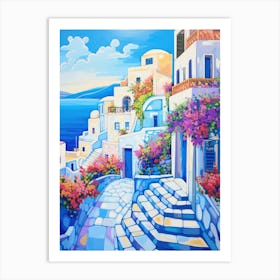 Santorini Village Art Print