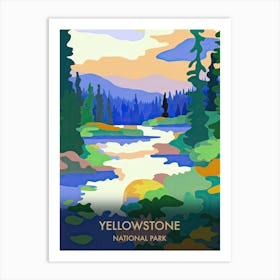 Yellowstone National Park Travel Poster Matisse Style 7 Art Print