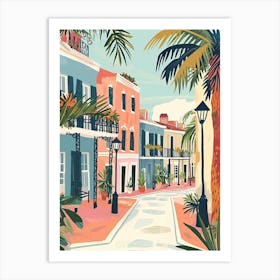 French Quarter Storybook Illustration 2 Art Print