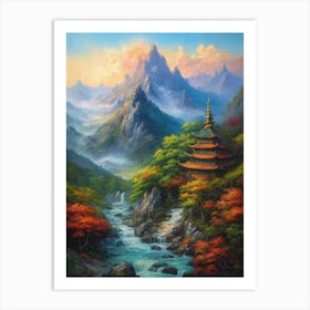 Asian Landscape Art Print