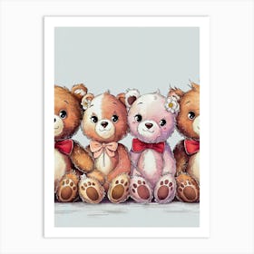 Teddy Bears 1 Art Print