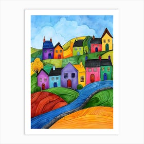 Ireland Countryside Contemporary 3 Art Print