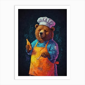 Chef Bear 1 Art Print