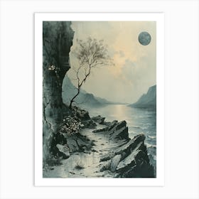 Moonlight Walk Art Print