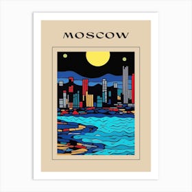 Minimal Design Style Of Moscow, Russia 2 Poster Art Print