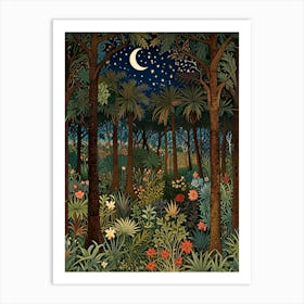 William Morris Night In The Jungle 2 Art Print